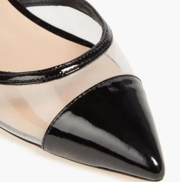 Stuart Weitzman Poudre Mondrian 50 Slingback PVC kitten heel Pumps in Black - Picture 4 of 13